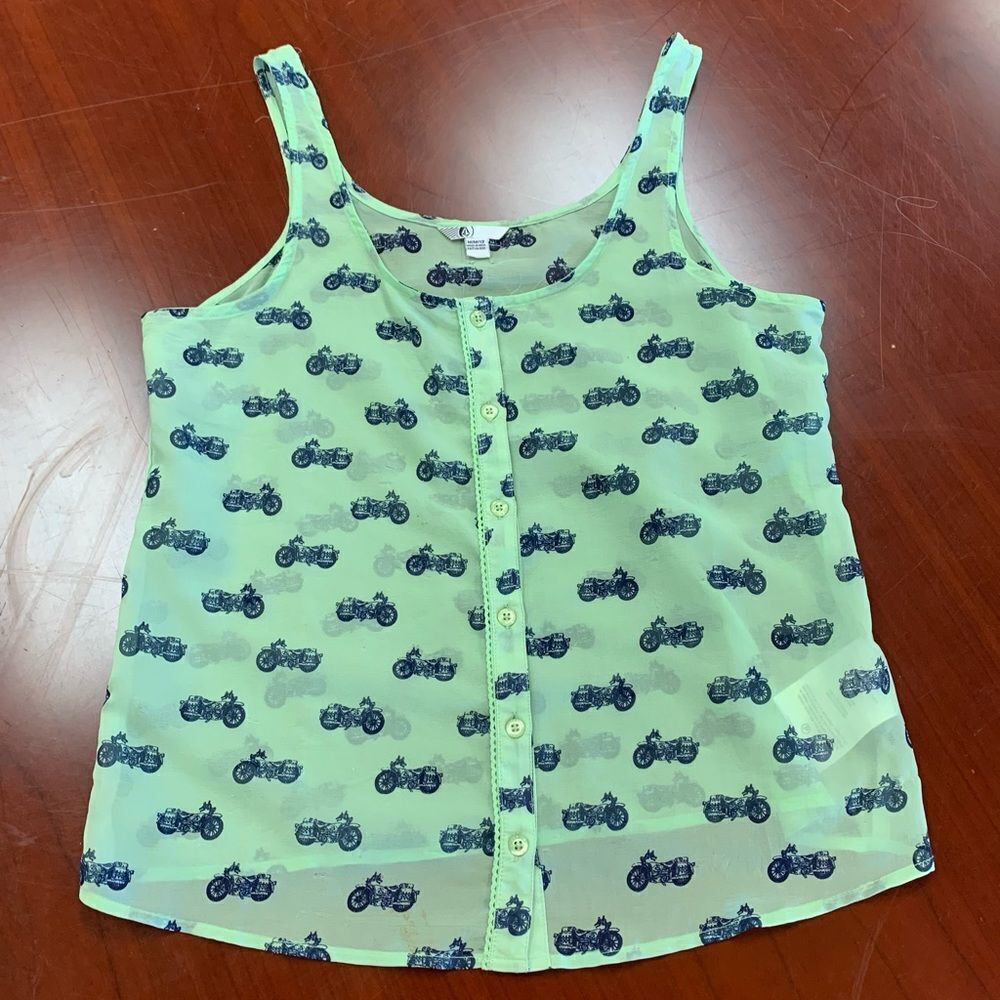 Volcom Sheer Mint Motorcycle Tank Top M 12